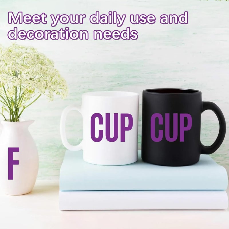 Metsyth Letter Stickers 15 Sheets 750 PCS Alphabet Number Stickers 2 Inch Vinyl Self Adhesive Stick on Letters for Water Bottles Scrapbooking Cup Mailbox Crafts Bulletin Board Classroom Decor(Purple) - Image 4